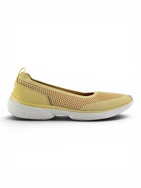 Vionic Women's Kallie Yellow Mesh Knit Orthotic Slip On Ballet Flats 8.5
